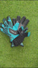 Focus Goalkeeper glove - aqua blue and black contact latex negative cut glove with German 4mm contact latex and removable wrist strap