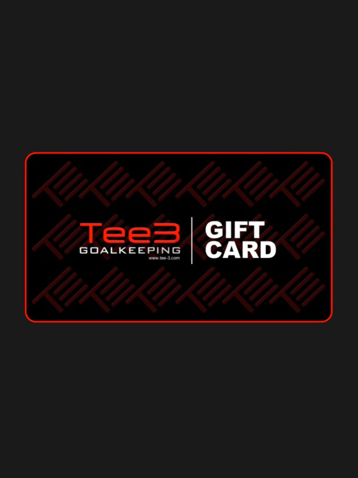 A Tee3 goalkeeping gift card $50 $100