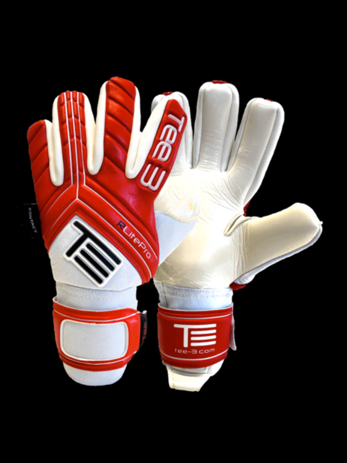A goalkeeping glove worn by professional goalkeepers